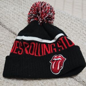 Rolling Stones Black Beanie with Red Logo